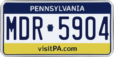 PA license plate MDR5904