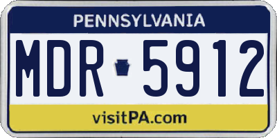 PA license plate MDR5912