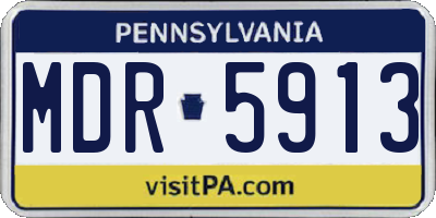 PA license plate MDR5913