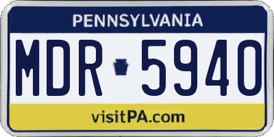 PA license plate MDR5940