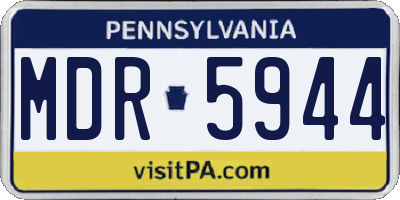 PA license plate MDR5944