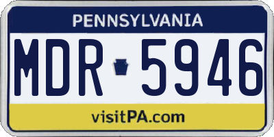 PA license plate MDR5946
