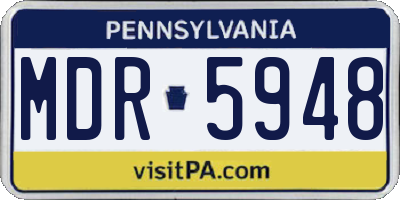 PA license plate MDR5948