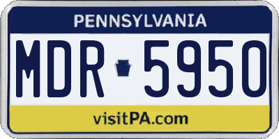 PA license plate MDR5950