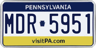 PA license plate MDR5951