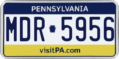PA license plate MDR5956