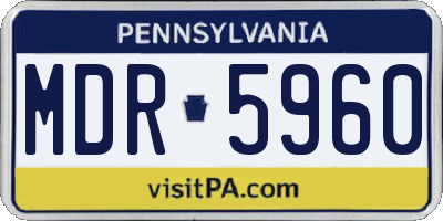 PA license plate MDR5960