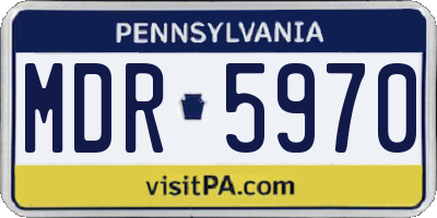 PA license plate MDR5970