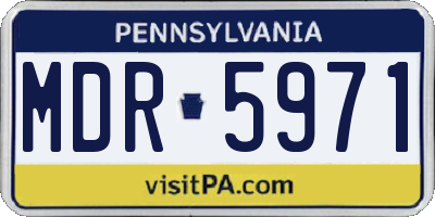 PA license plate MDR5971