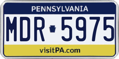 PA license plate MDR5975
