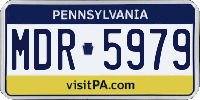PA license plate MDR5979