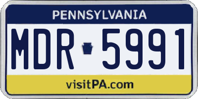 PA license plate MDR5991