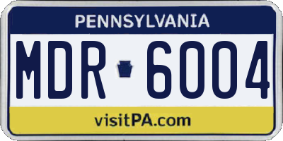 PA license plate MDR6004