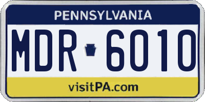 PA license plate MDR6010