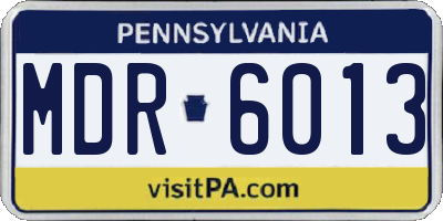 PA license plate MDR6013