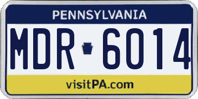 PA license plate MDR6014