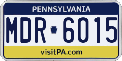 PA license plate MDR6015
