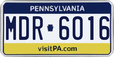 PA license plate MDR6016