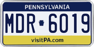 PA license plate MDR6019