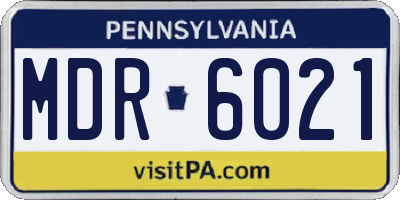 PA license plate MDR6021