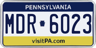 PA license plate MDR6023