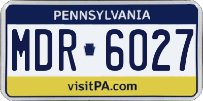 PA license plate MDR6027