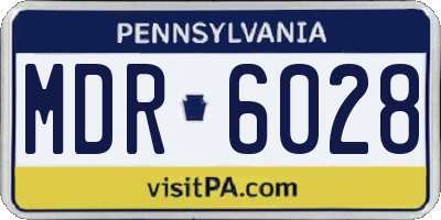 PA license plate MDR6028