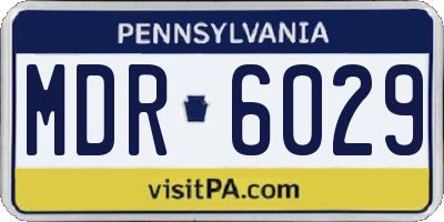 PA license plate MDR6029