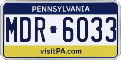 PA license plate MDR6033