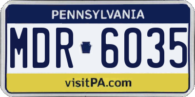 PA license plate MDR6035