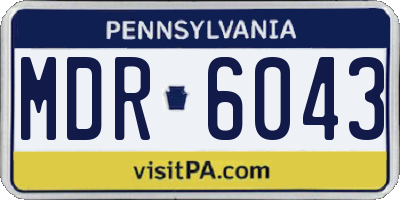 PA license plate MDR6043