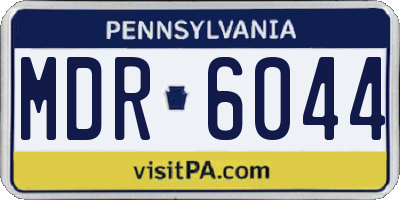 PA license plate MDR6044