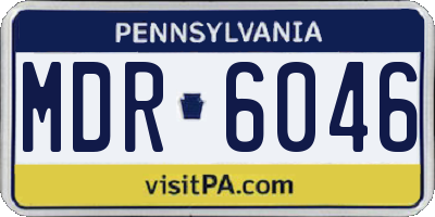 PA license plate MDR6046
