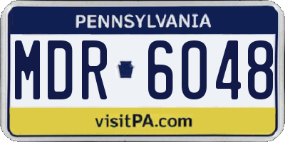 PA license plate MDR6048