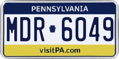 PA license plate MDR6049