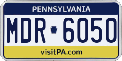 PA license plate MDR6050