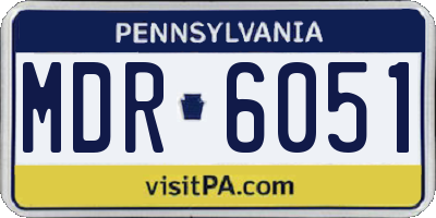 PA license plate MDR6051
