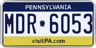 PA license plate MDR6053