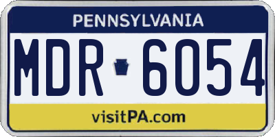 PA license plate MDR6054