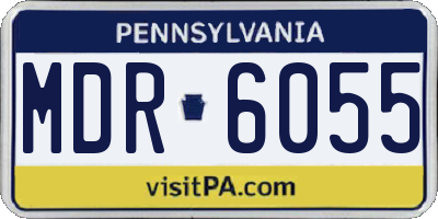 PA license plate MDR6055