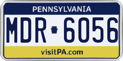 PA license plate MDR6056
