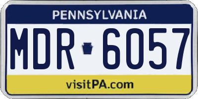 PA license plate MDR6057