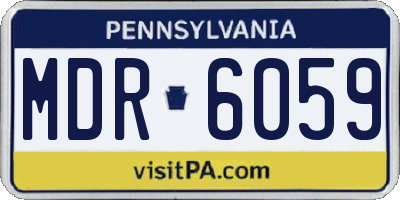 PA license plate MDR6059