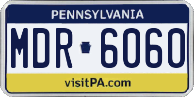 PA license plate MDR6060
