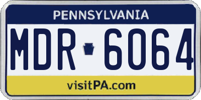 PA license plate MDR6064
