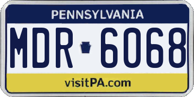 PA license plate MDR6068