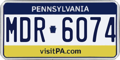 PA license plate MDR6074