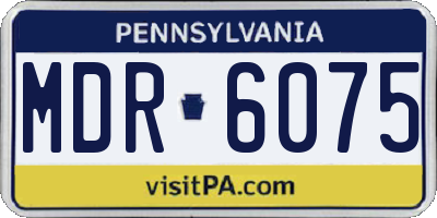 PA license plate MDR6075