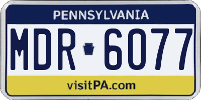 PA license plate MDR6077