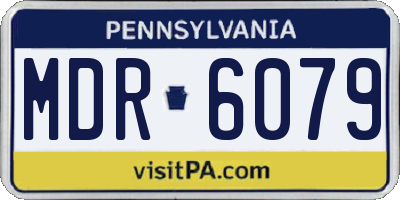 PA license plate MDR6079